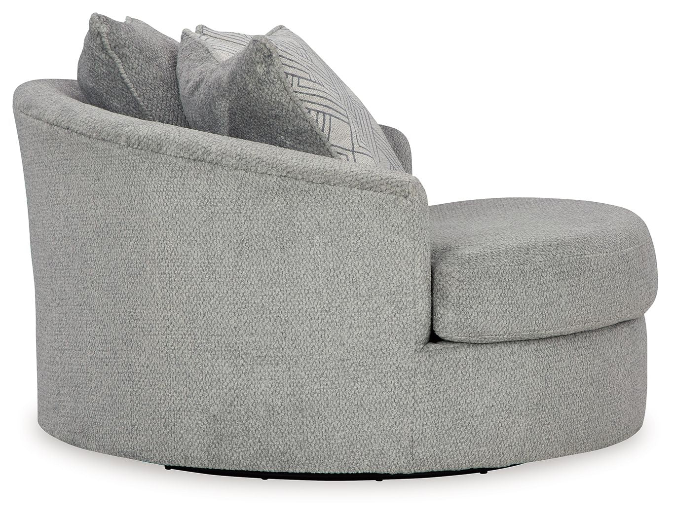 Casselbury - Cement - Oversized Swivel Accent Chair - Hornell Furniture Outlet