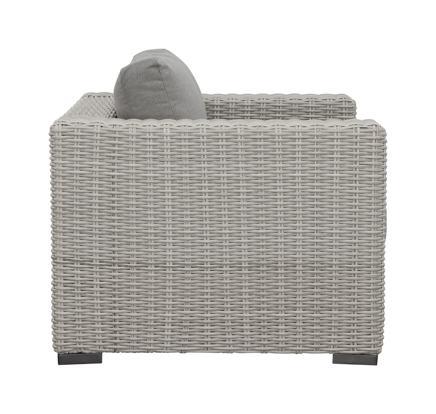 Blakley - Outdoor Lounge Chair (Set of 2) With Half - Round Wicker - Gray - Hornell Furniture Outlet