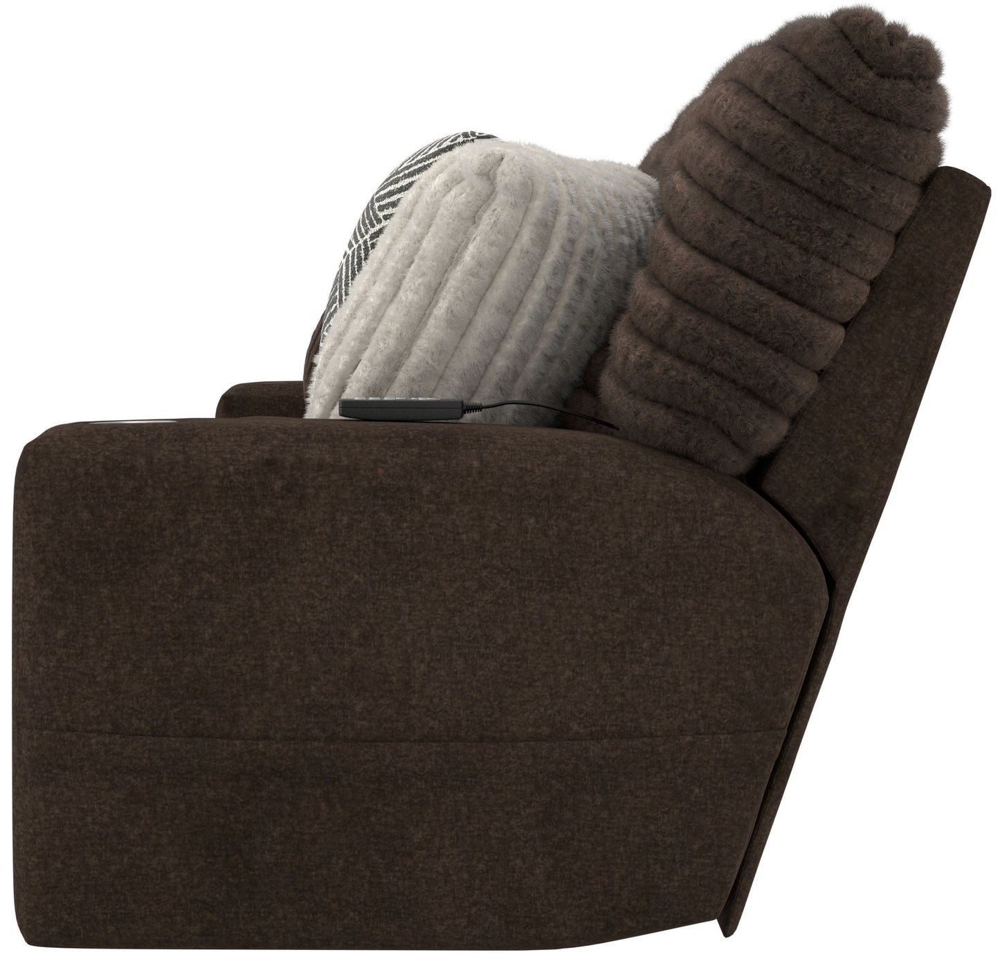 Zen - Power Reclining Sofa With CR3 Heat/Massage/Zero Gravity - Chocolate - Hornell Furniture Outlet