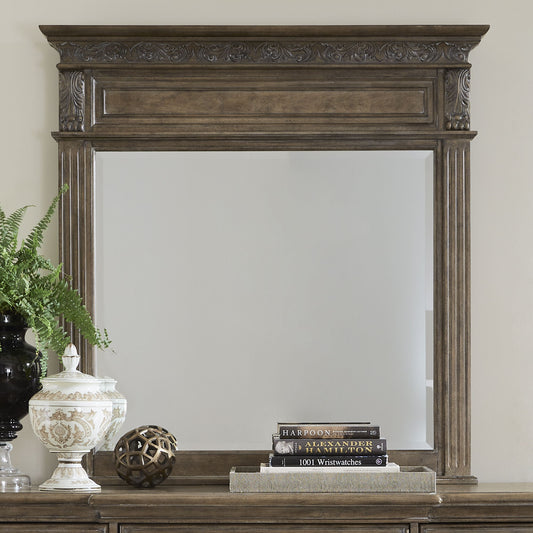Carlisle Court - Landscape Mirror - Medium Brown - Hornell Furniture Outlet