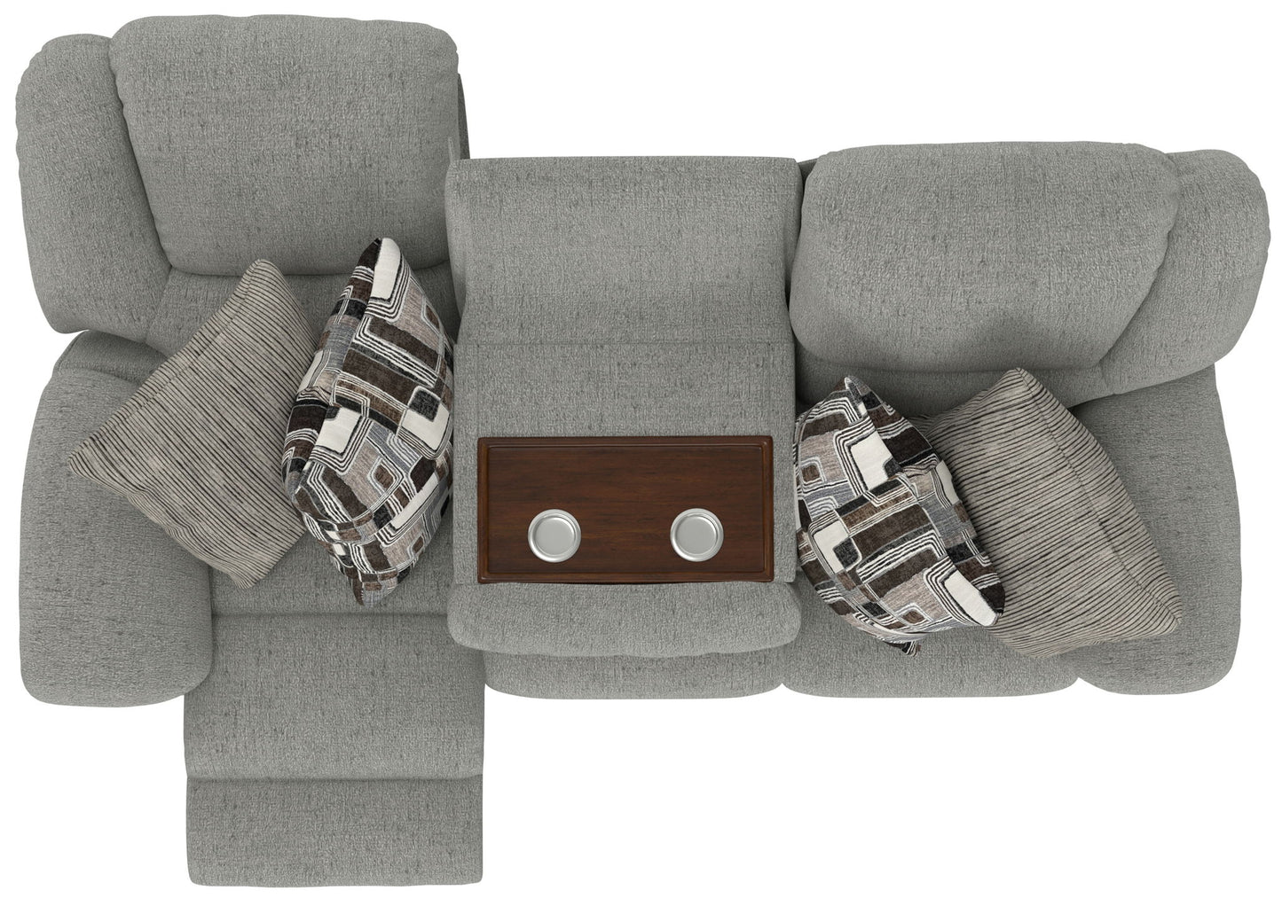 Trifecta - Sofa With 3 Recliners and Drop Down Table - Hornell Furniture Outlet