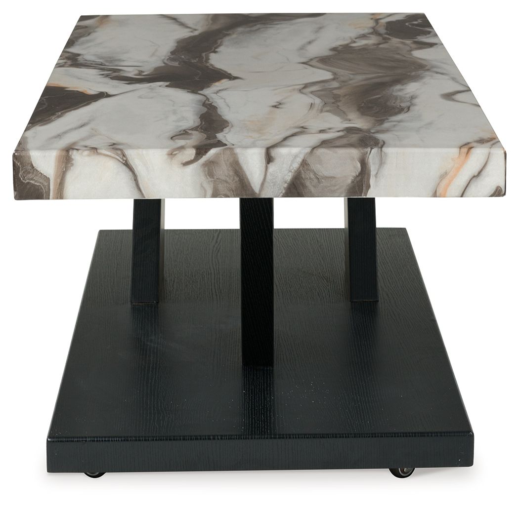 Cendill - Dark Brown / White / Black - Occasional Table Set (Set of 3) - Hornell Furniture Outlet