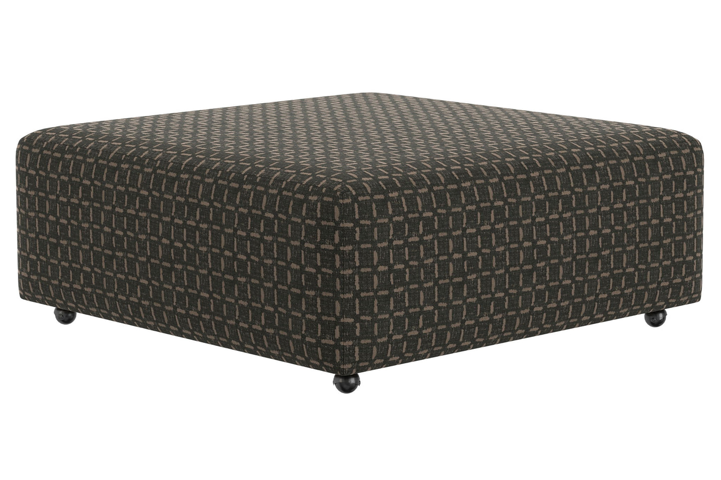 Royster - Castered Cocktail Ottoman - Walnut - Hornell Furniture Outlet