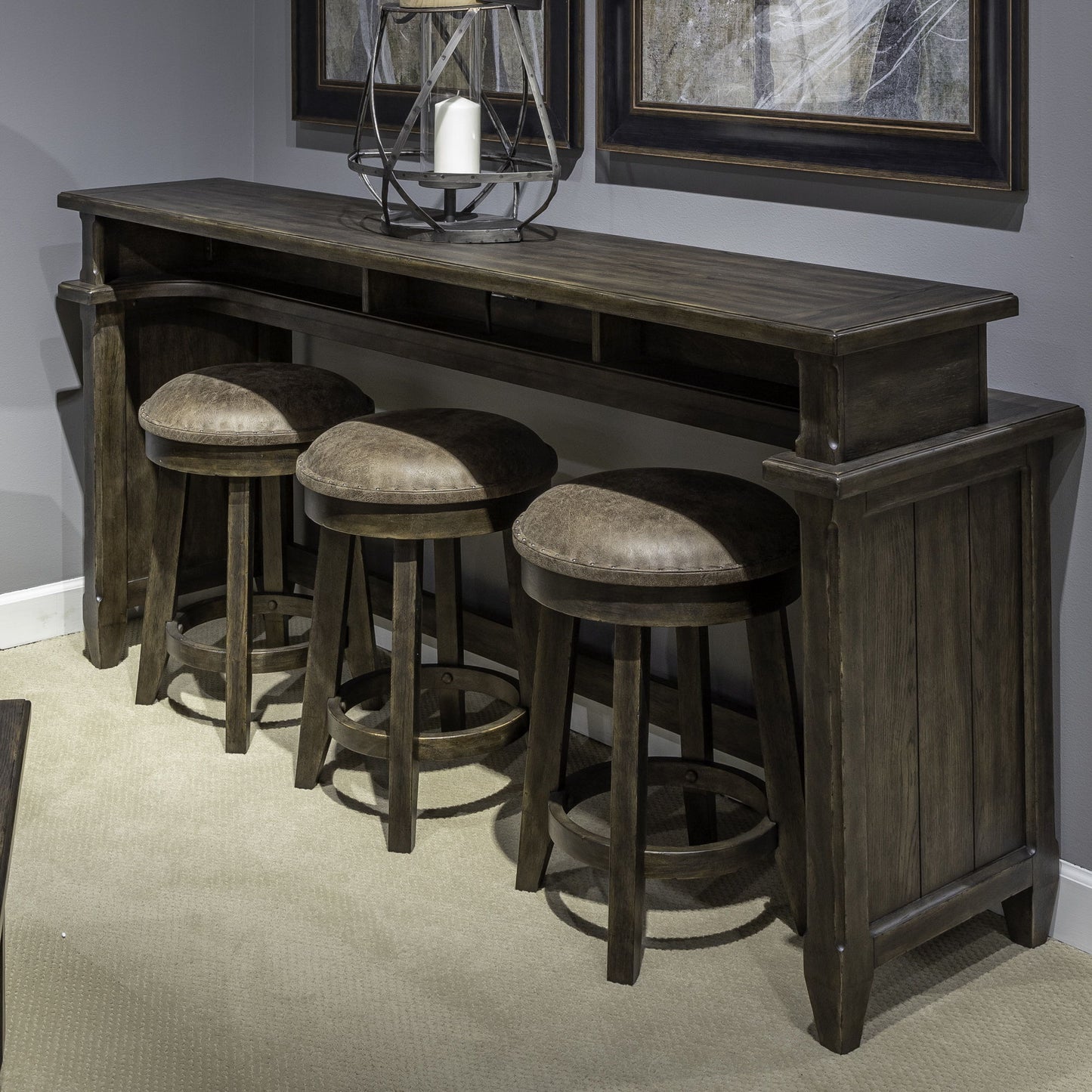 Paradise Valley - 4 Piece Living Room Set - Dark Brown - Hornell Furniture Outlet