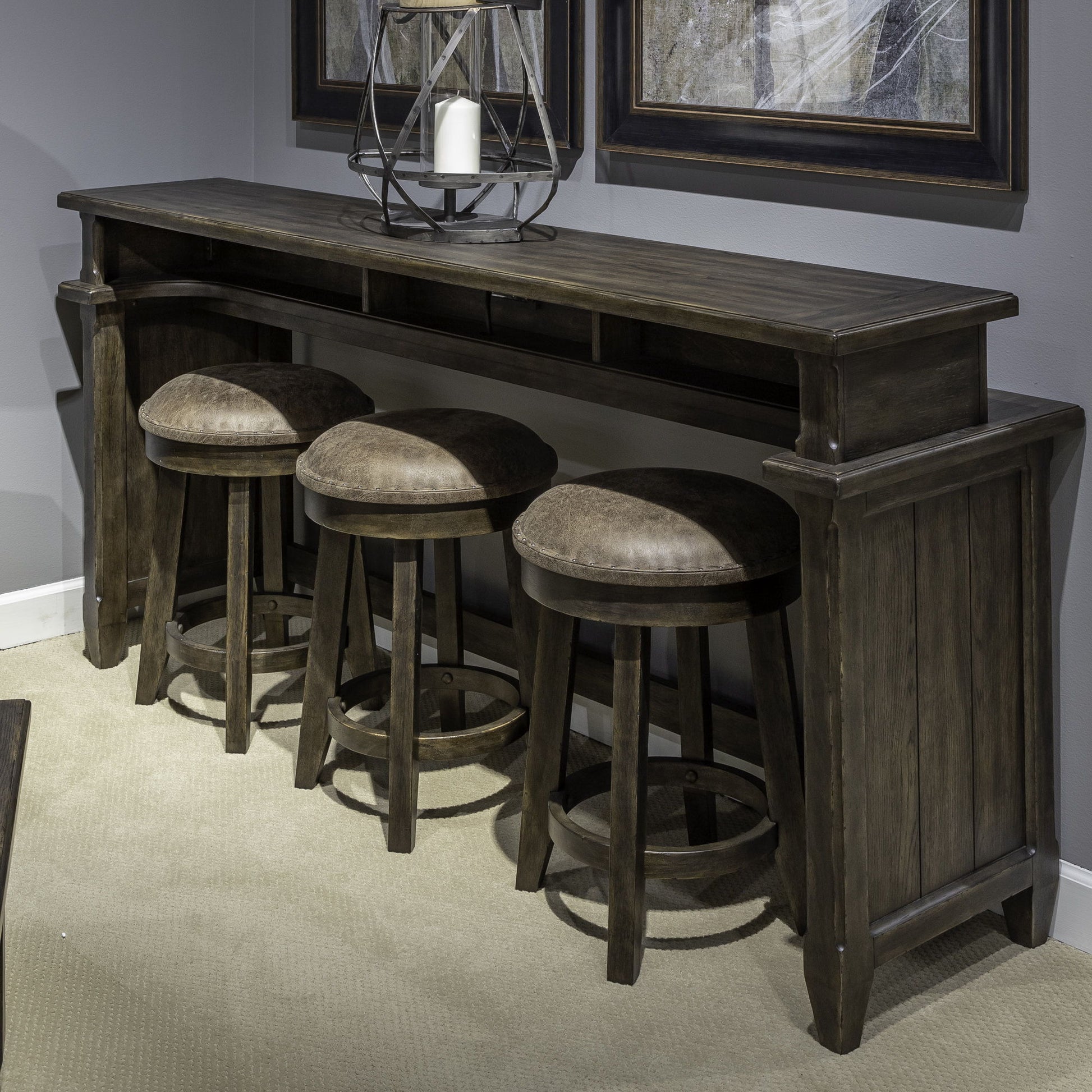 Paradise Valley - 4 Piece Living Room Set - Dark Brown - Hornell Furniture Outlet