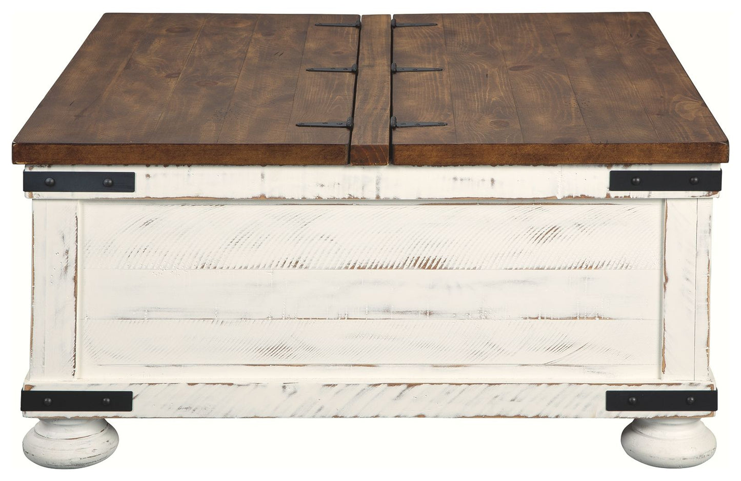 Wystfield - White / Brown - Cocktail Table with Storage - Hornell Furniture Outlet
