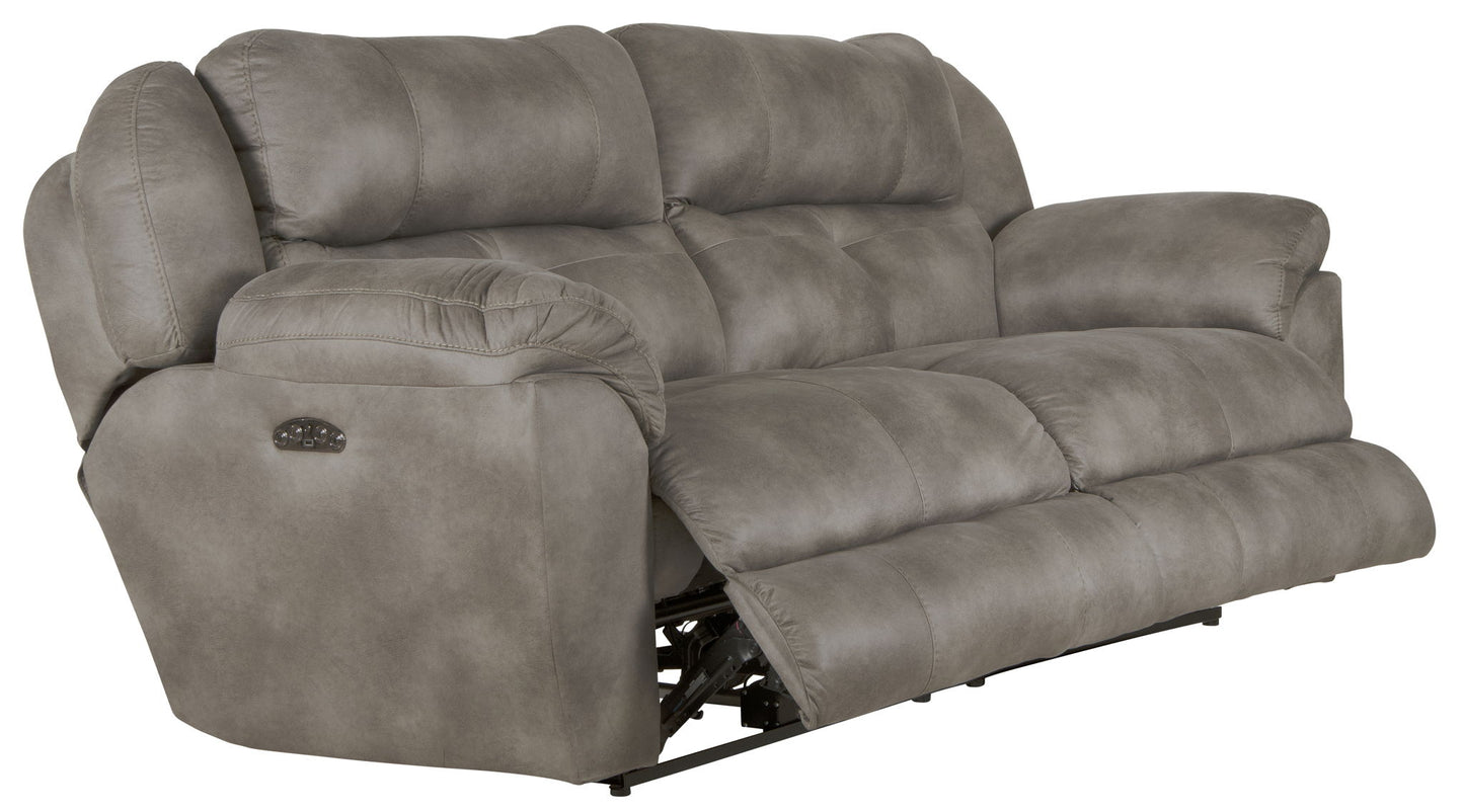 Ferrington - Power Lay Flat Reclining Sofa with Power Adjustable Headrest - Hornell Furniture Outlet