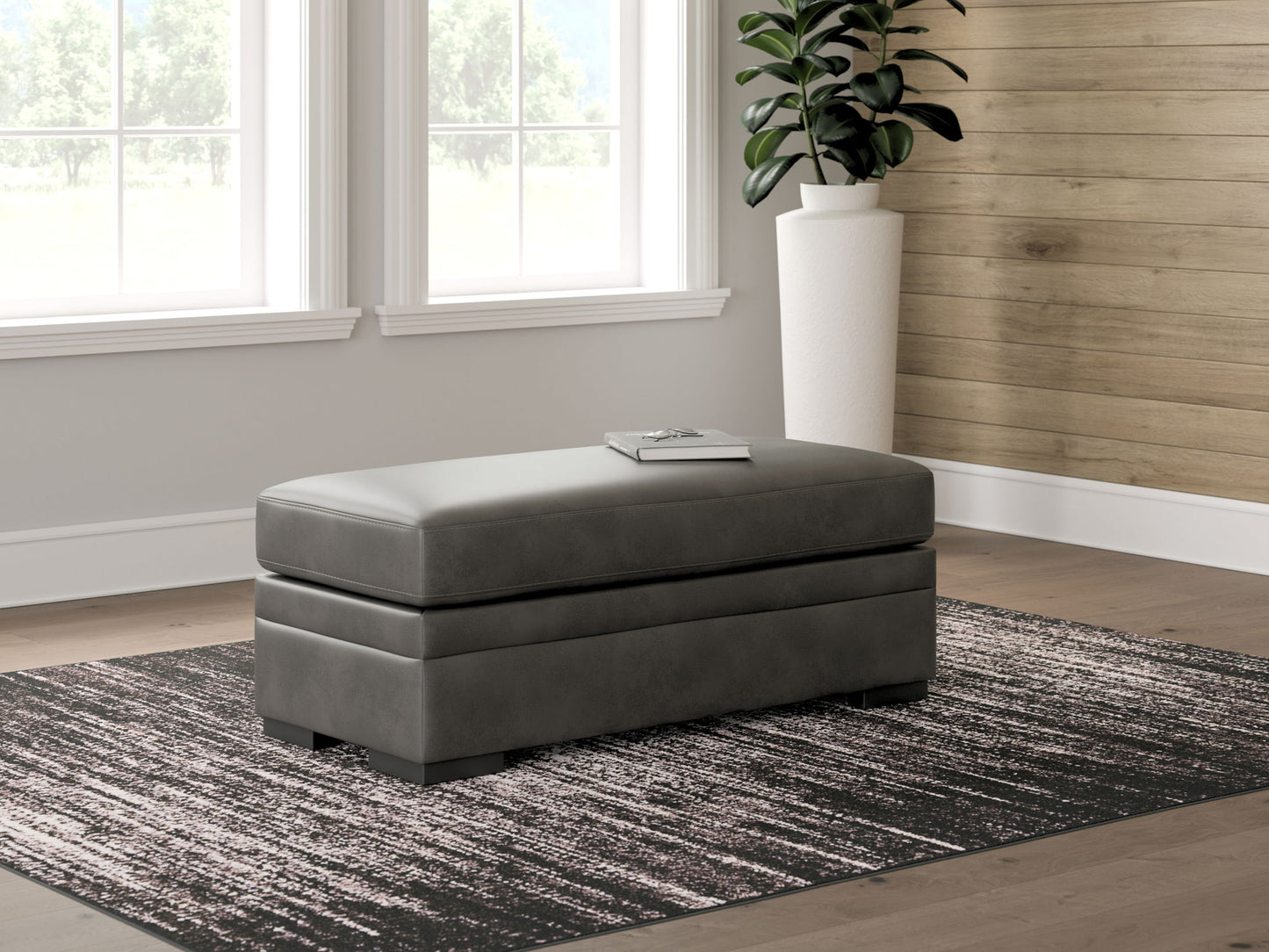 Lofton - Pike - Shadow - Oversized Accent Ottoman - Hornell Furniture Outlet