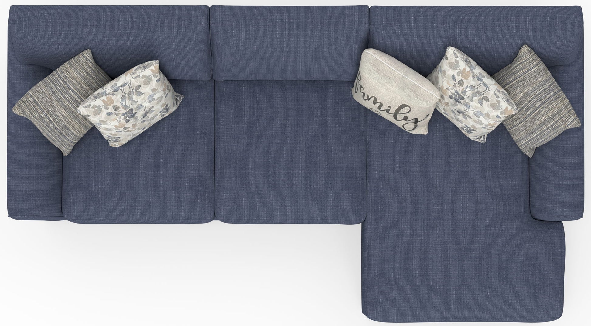 Cape May - Sofa Chaise With Comfort Coil Seating And 5 Accent Pillows Included - Hornell Furniture Outlet