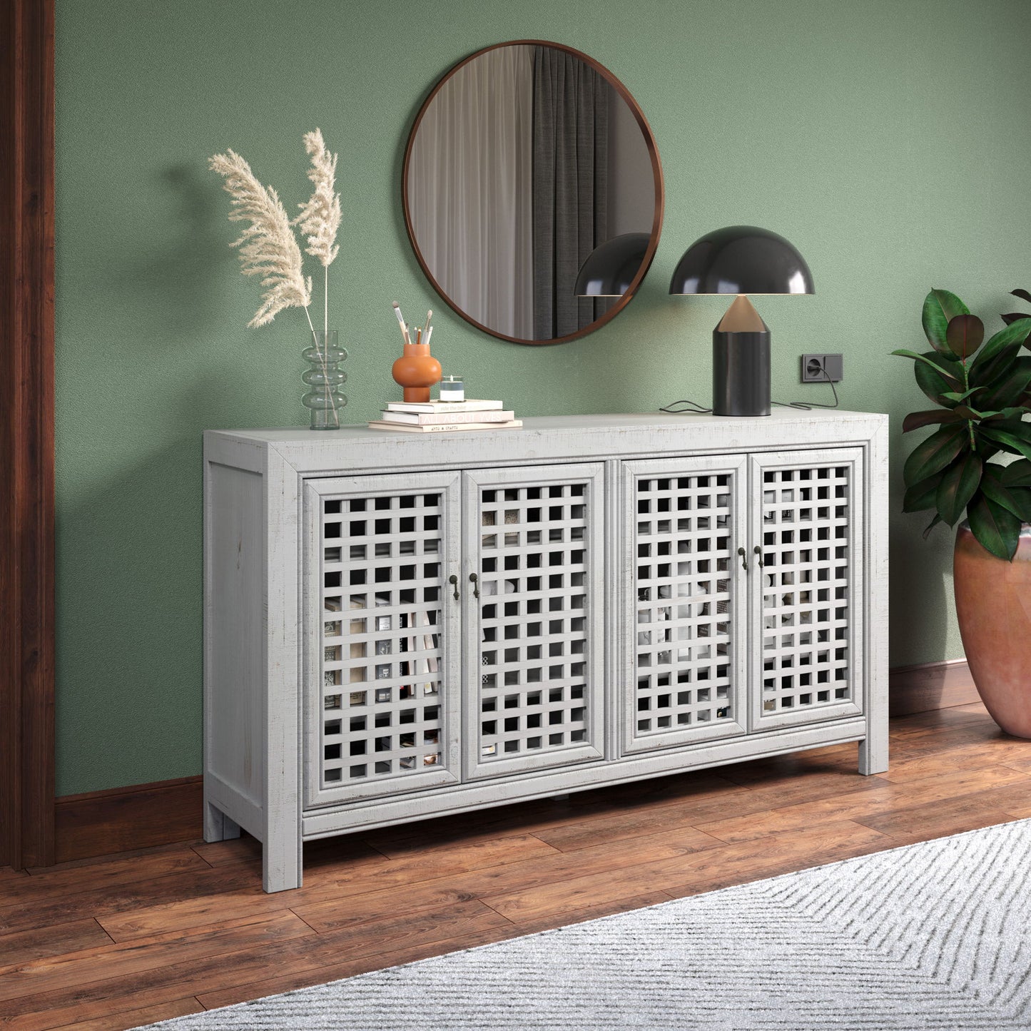 Rio - 4 Door Accent Cabinet - Hornell Furniture Outlet