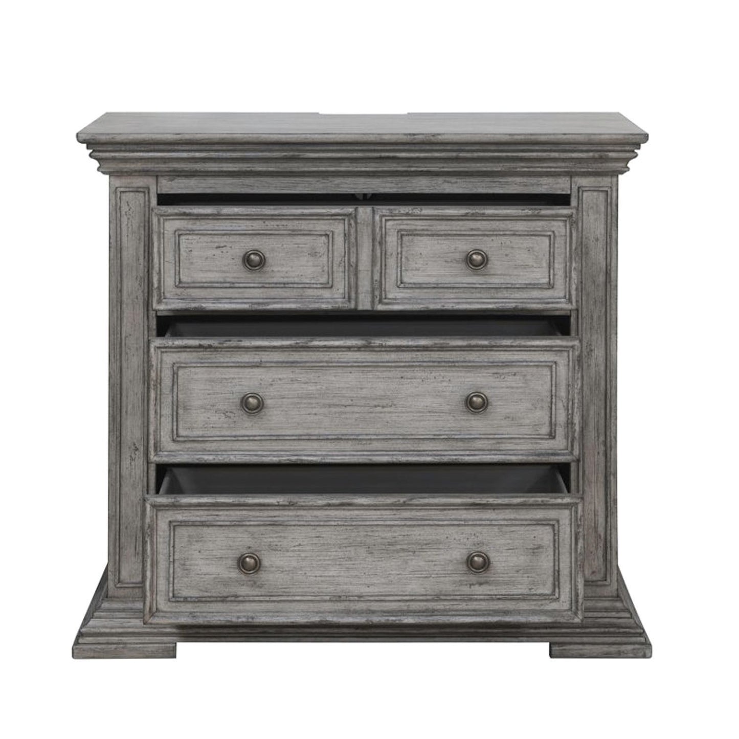Big Valley - Bedside Chest With Charging Station - Hornell Furniture Outlet