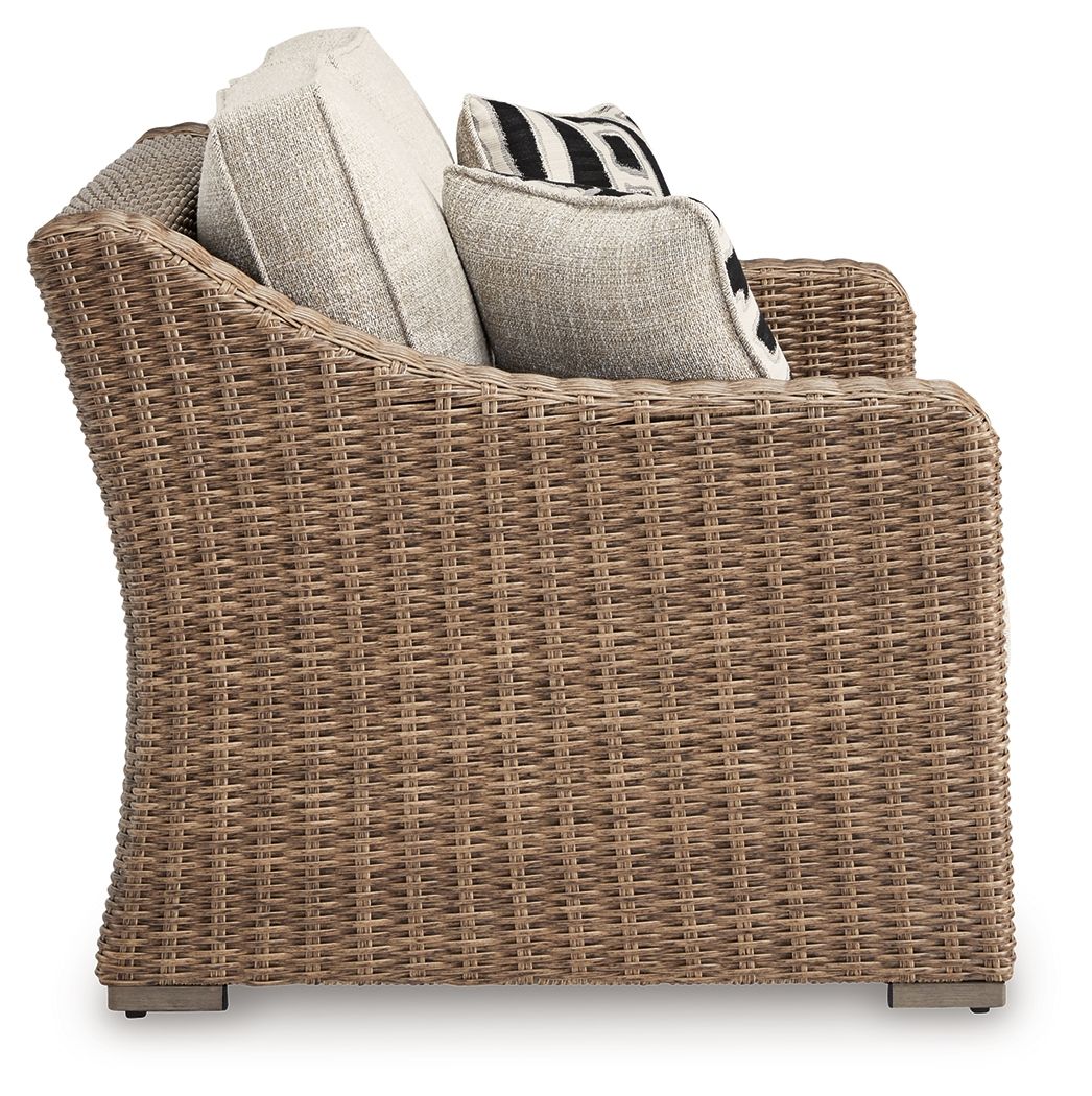 Beachcroft - Beige - Loveseat With Cushion - Hornell Furniture Outlet
