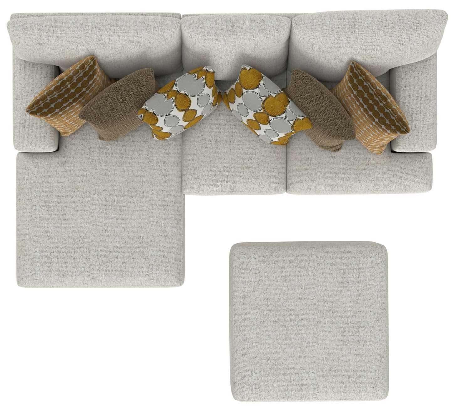 Tori - Sectional With Comfort Coil Seating, Cocktail Ottoman And Accent Pillows Included - Hornell Furniture Outlet