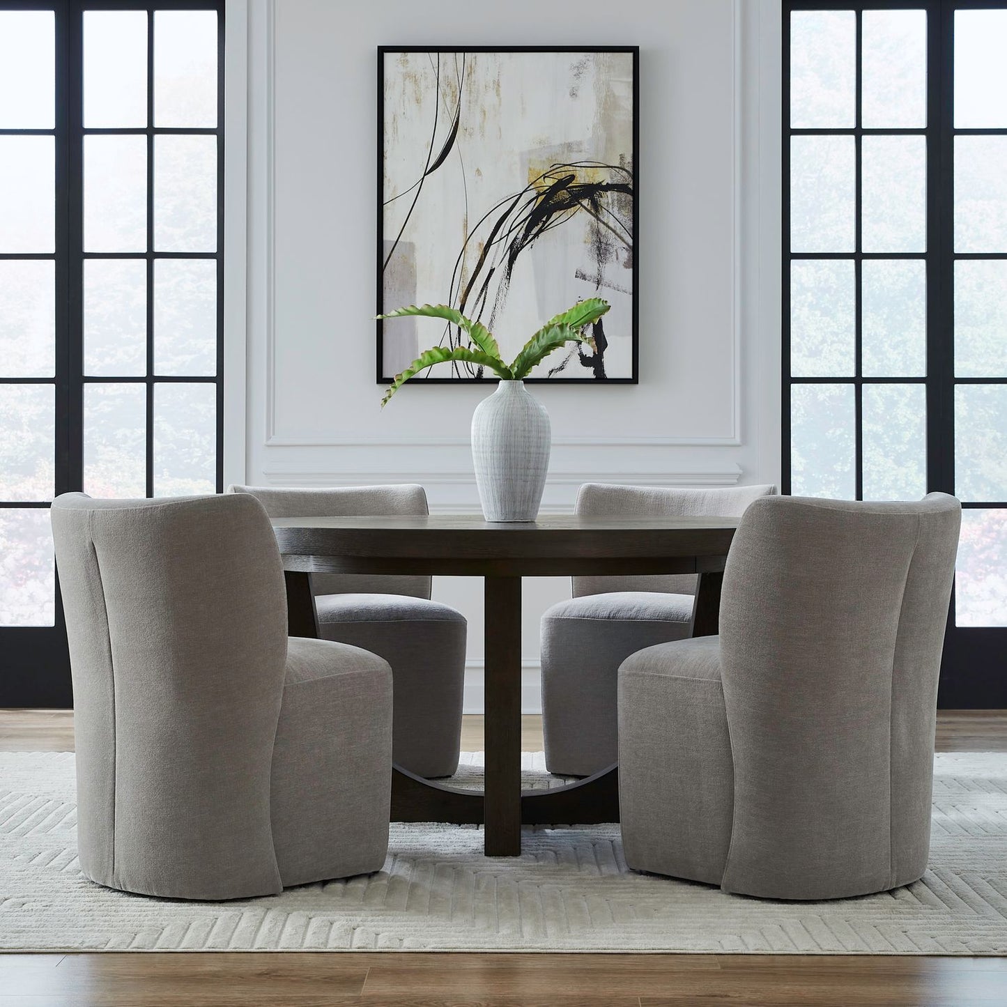 Accent Dining - Dining Chair With Casters Accent - Hornell Furniture Outlet