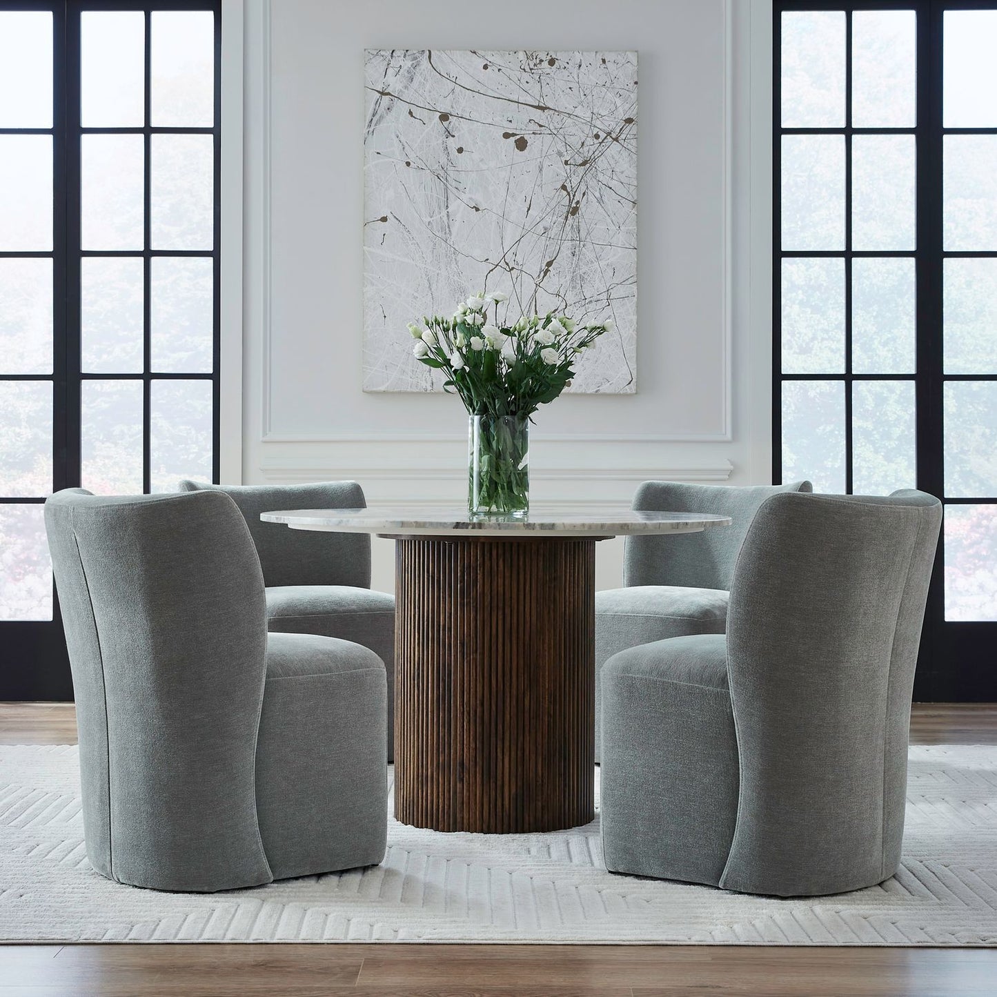 Accent Dining - Dining Chair With Casters Accent - Hornell Furniture Outlet