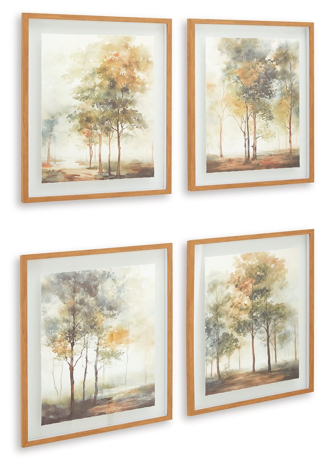 Bryneford - Multi - Wall Art Set (Set of 4) - Hornell Furniture Outlet
