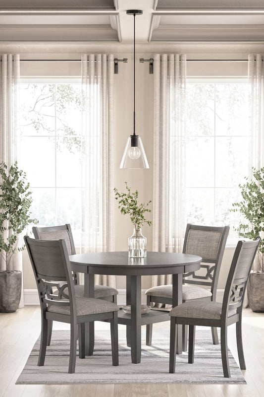 Wrenning - Dining Room Table Set (Set of 5) - Gray - Hornell Furniture Outlet