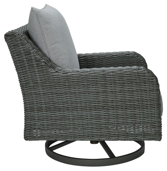 Elite Park - Gray - Swivel Lounge w/ Cushion - Hornell Furniture Outlet