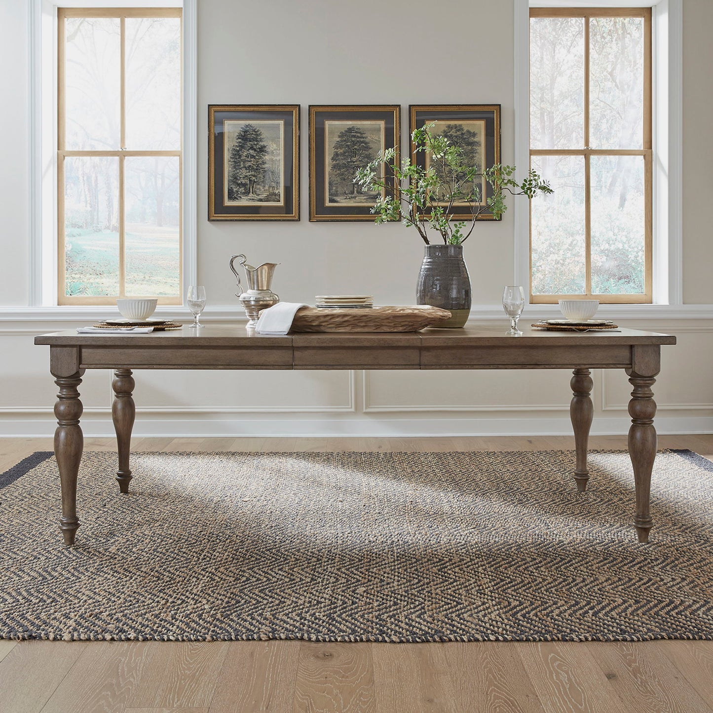 Americana Farmhouse - Wood Rectangular Leg Table - Light Brown - Hornell Furniture Outlet