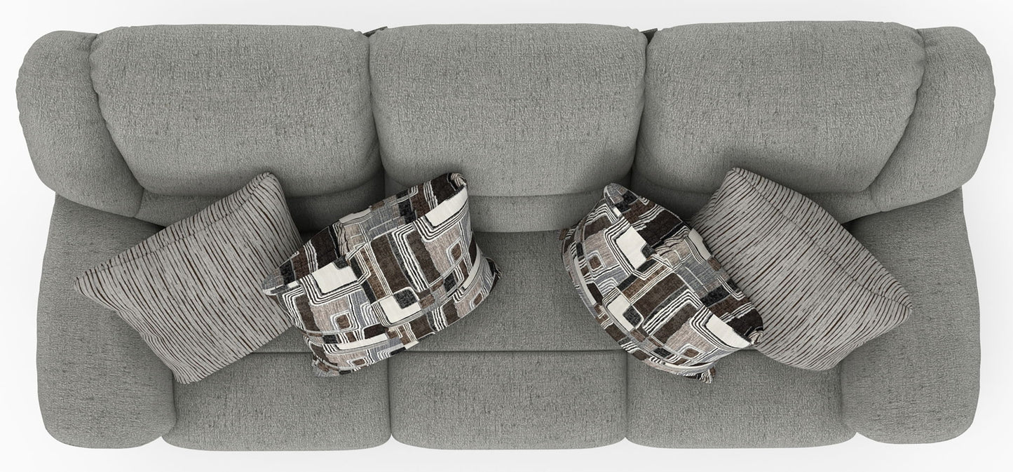 Trifecta - Sofa With 3 Recliners and Drop Down Table - Hornell Furniture Outlet