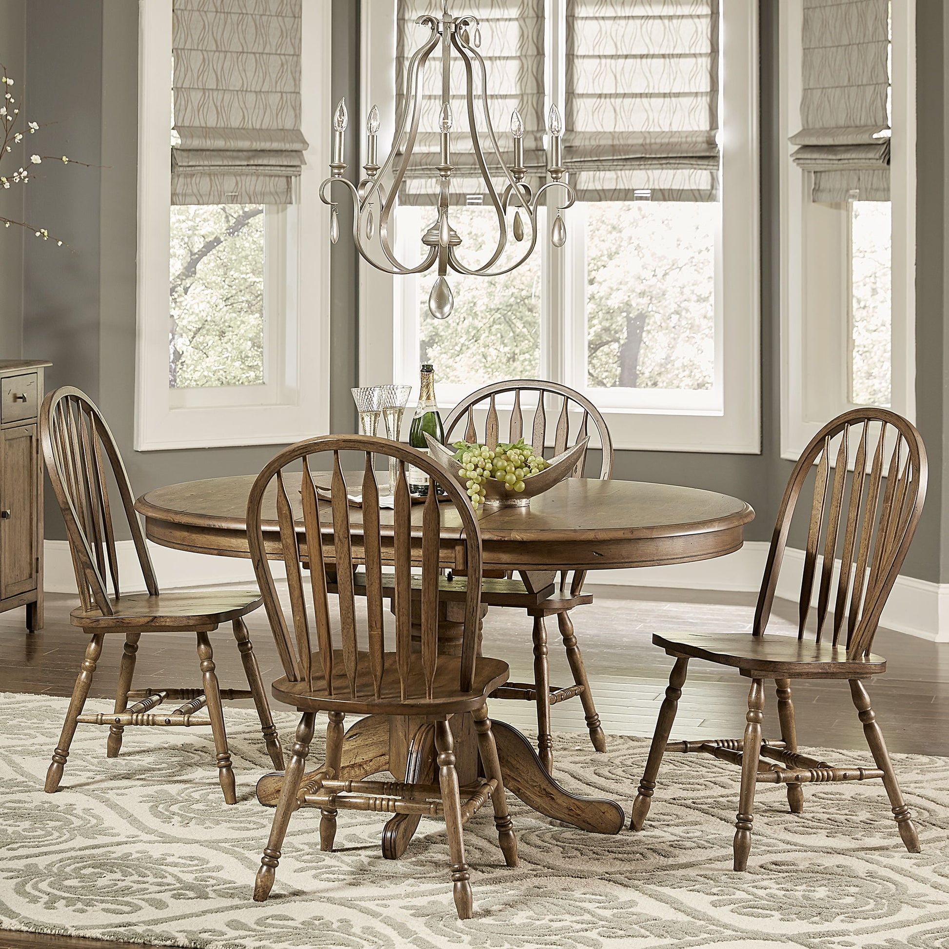 Carolina Crossing - Pedestal Table Set - Hornell Furniture Outlet