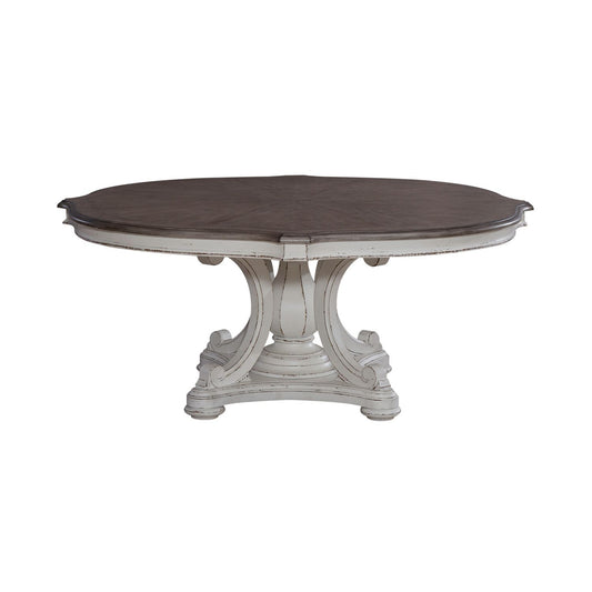 Magnolia Manor - Round Table - White - Hornell Furniture Outlet