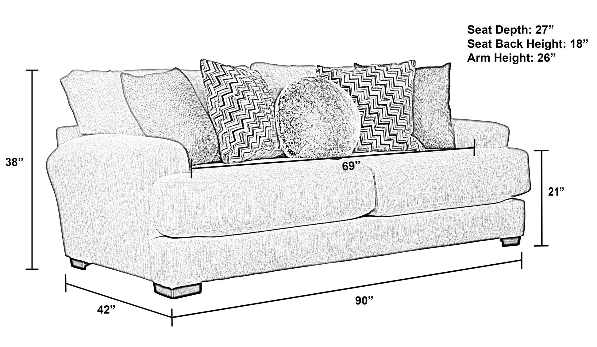 Ava - Stationary Sofa - Hornell Furniture Outlet