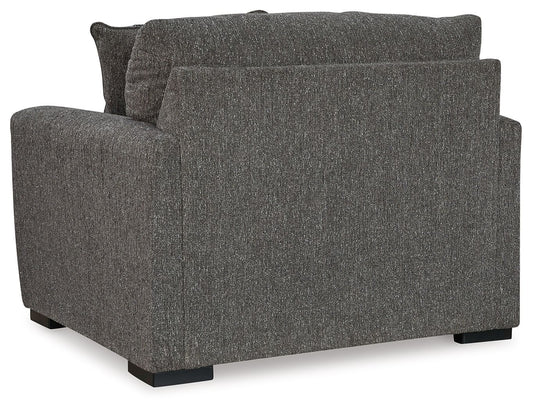 Gardiner - Pewter - Chair And A Half - Hornell Furniture Outlet