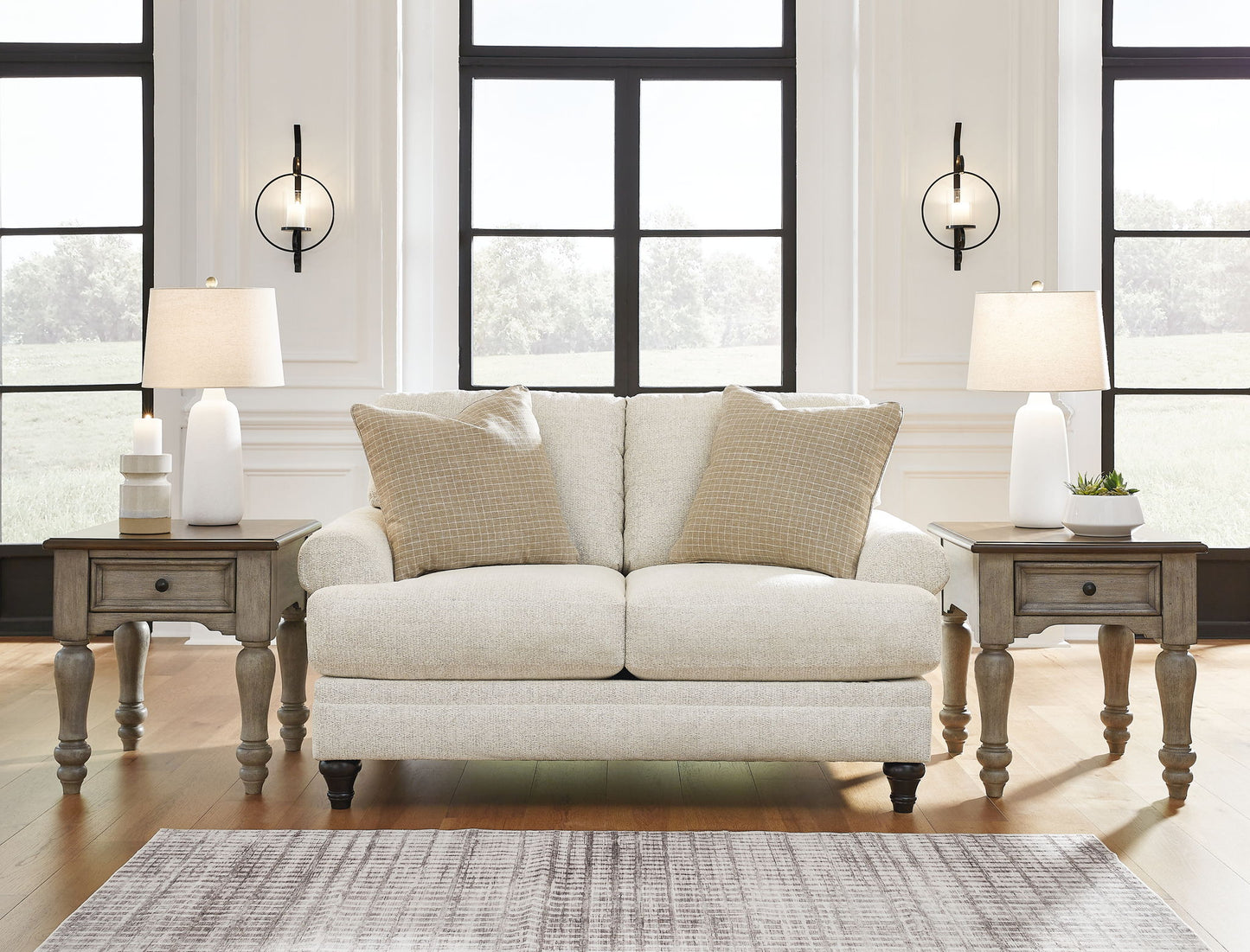 Valerani - Sandstone - Loveseat - Hornell Furniture Outlet