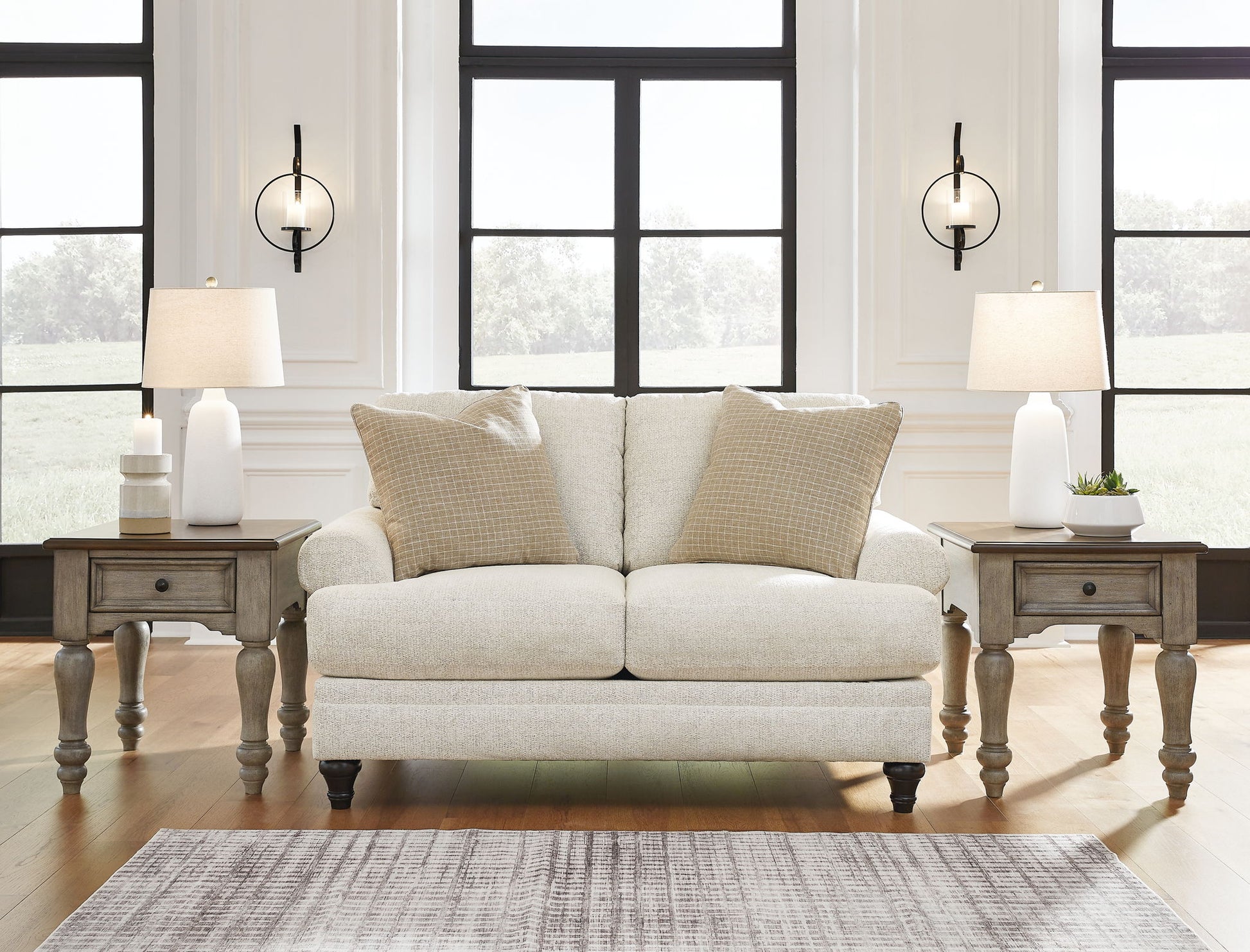Valerani - Sandstone - Sofa, Loveseat, Accent Chair - Hornell Furniture Outlet