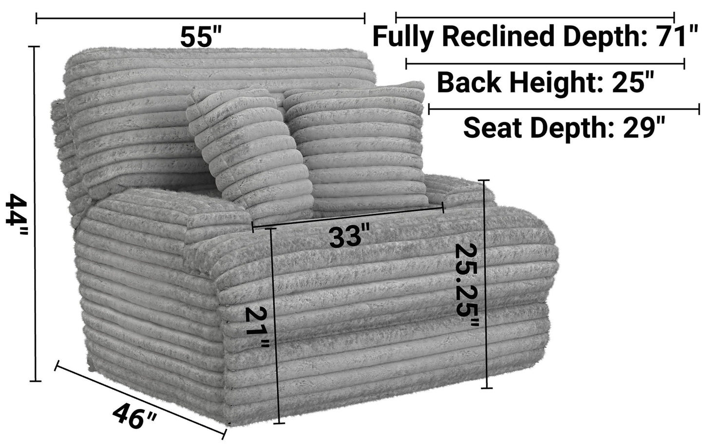 Cushy - Power Headrest Deep Seat Recliner - Hornell Furniture Outlet