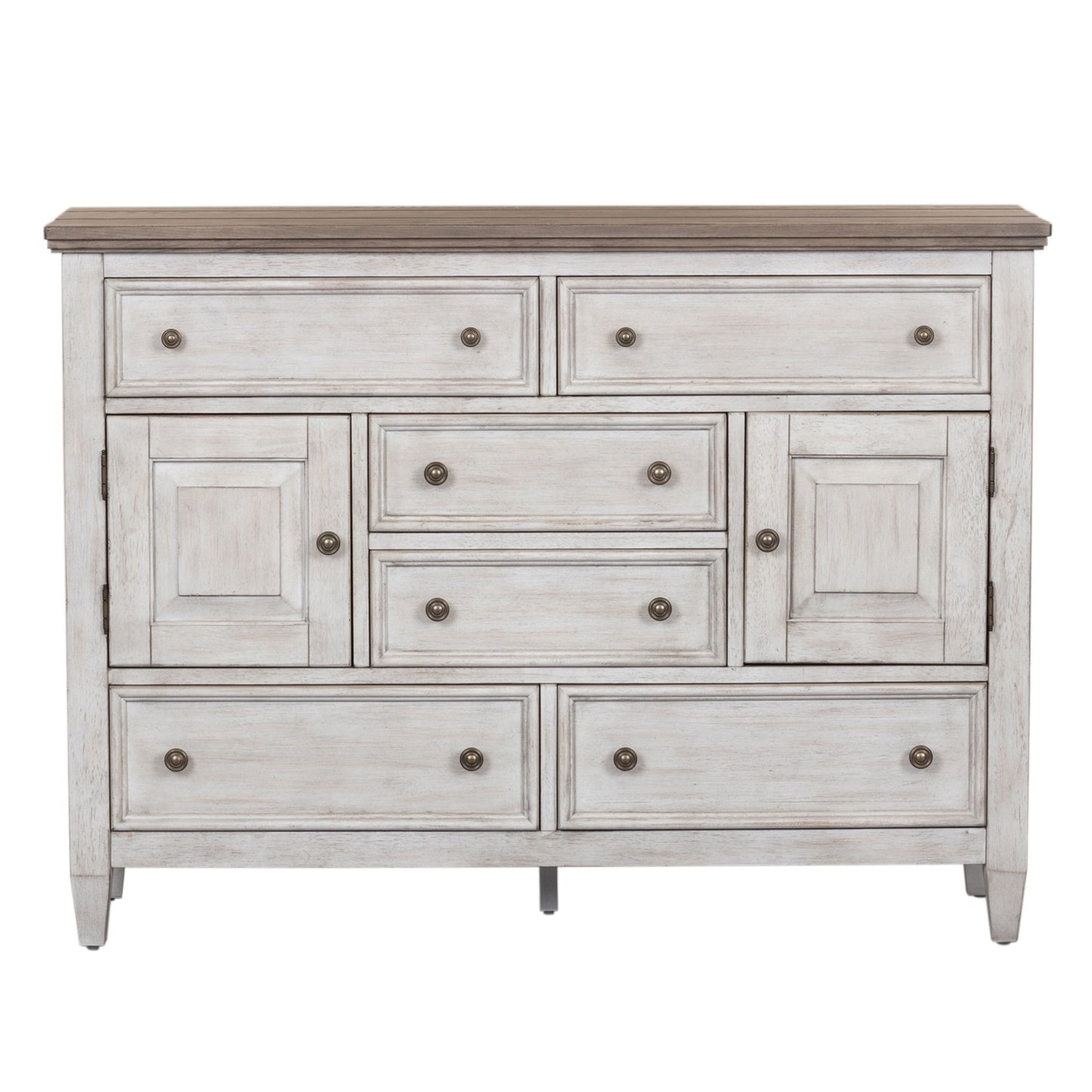 Heartland - 2 Door 6 Drawer Chesser - White - Hornell Furniture Outlet