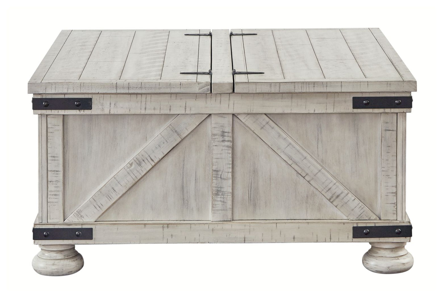 Carynhurst - Whitewash - Cocktail Table with Storage - Hornell Furniture Outlet