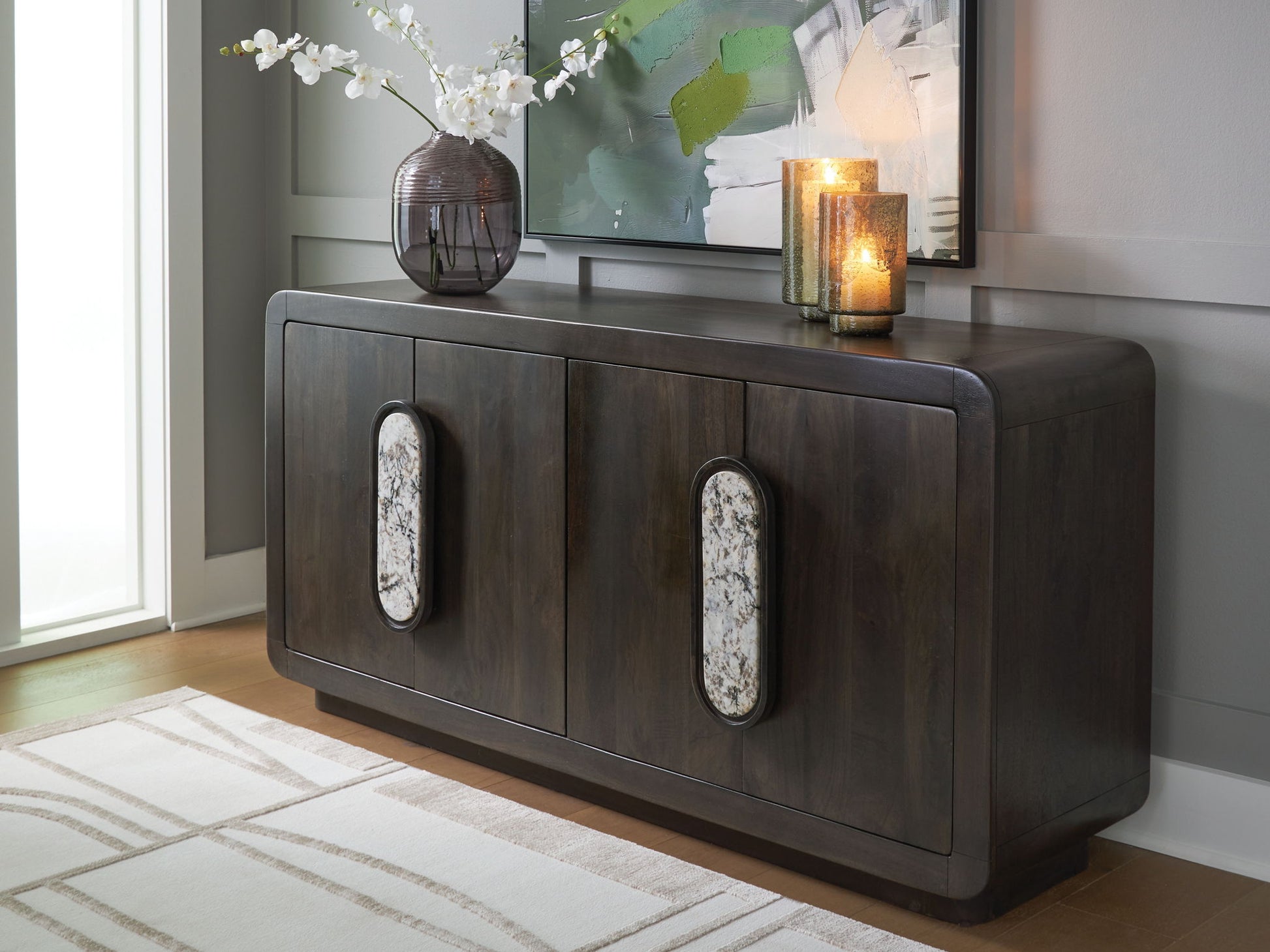 Elliston - Espresso Brown - Accent Cabinet - Hornell Furniture Outlet