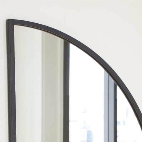 Denlow - Black - Accent Mirror - Hornell Furniture Outlet
