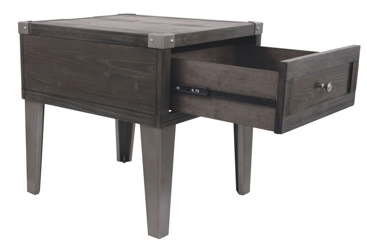 Todoe - Dark Gray - Rectangular End Table - Hornell Furniture Outlet