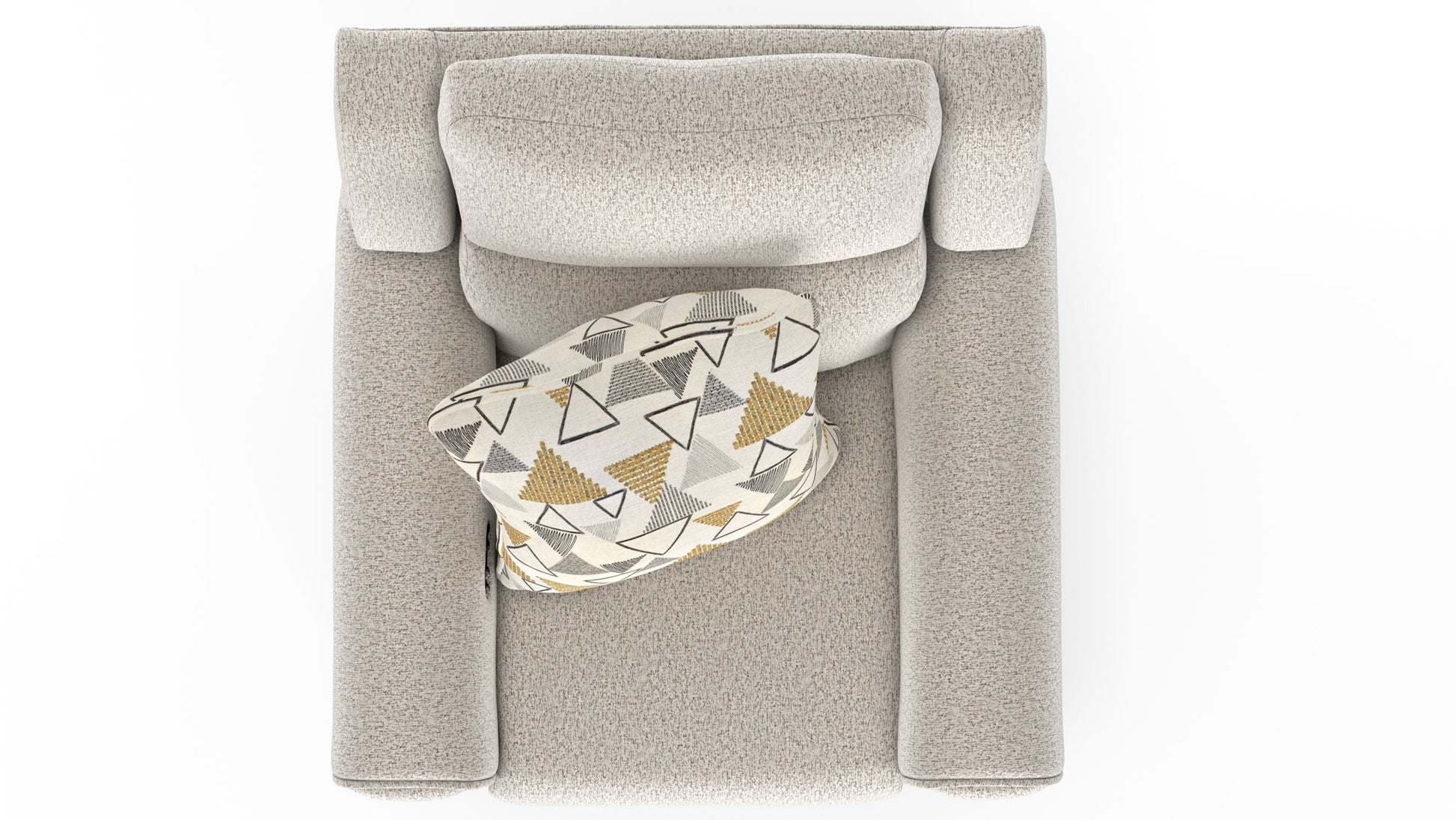 Micah - Power Headrest Power Deep Seat Lay Flat Recliner - Oatmeal - Hornell Furniture Outlet