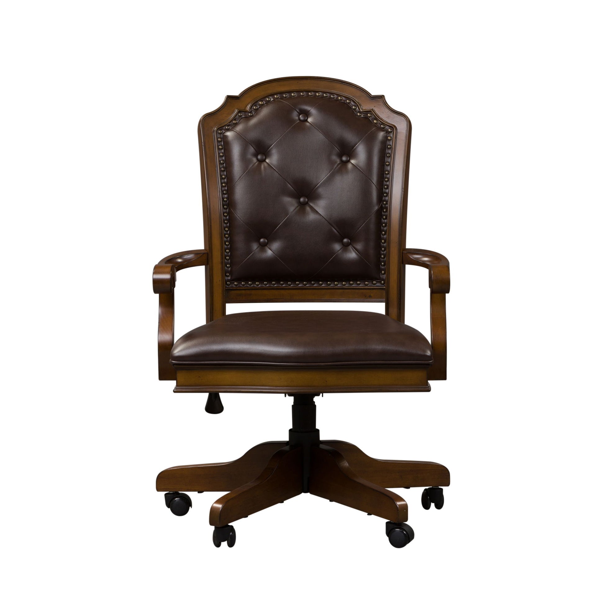 Amelia - Jr Executive Office Chair - Dark Brown - Hornell Furniture Outlet