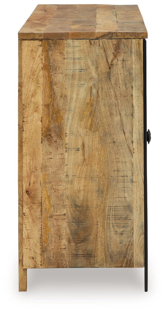 Camney - Brown / Black - Accent Cabinet - Hornell Furniture Outlet