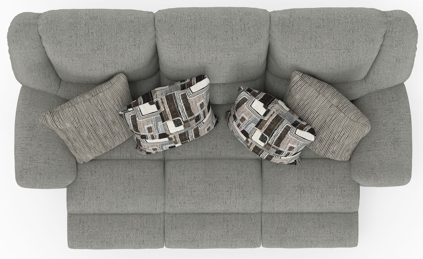 Trifecta - Sofa With 3 Recliners and Drop Down Table - Hornell Furniture Outlet