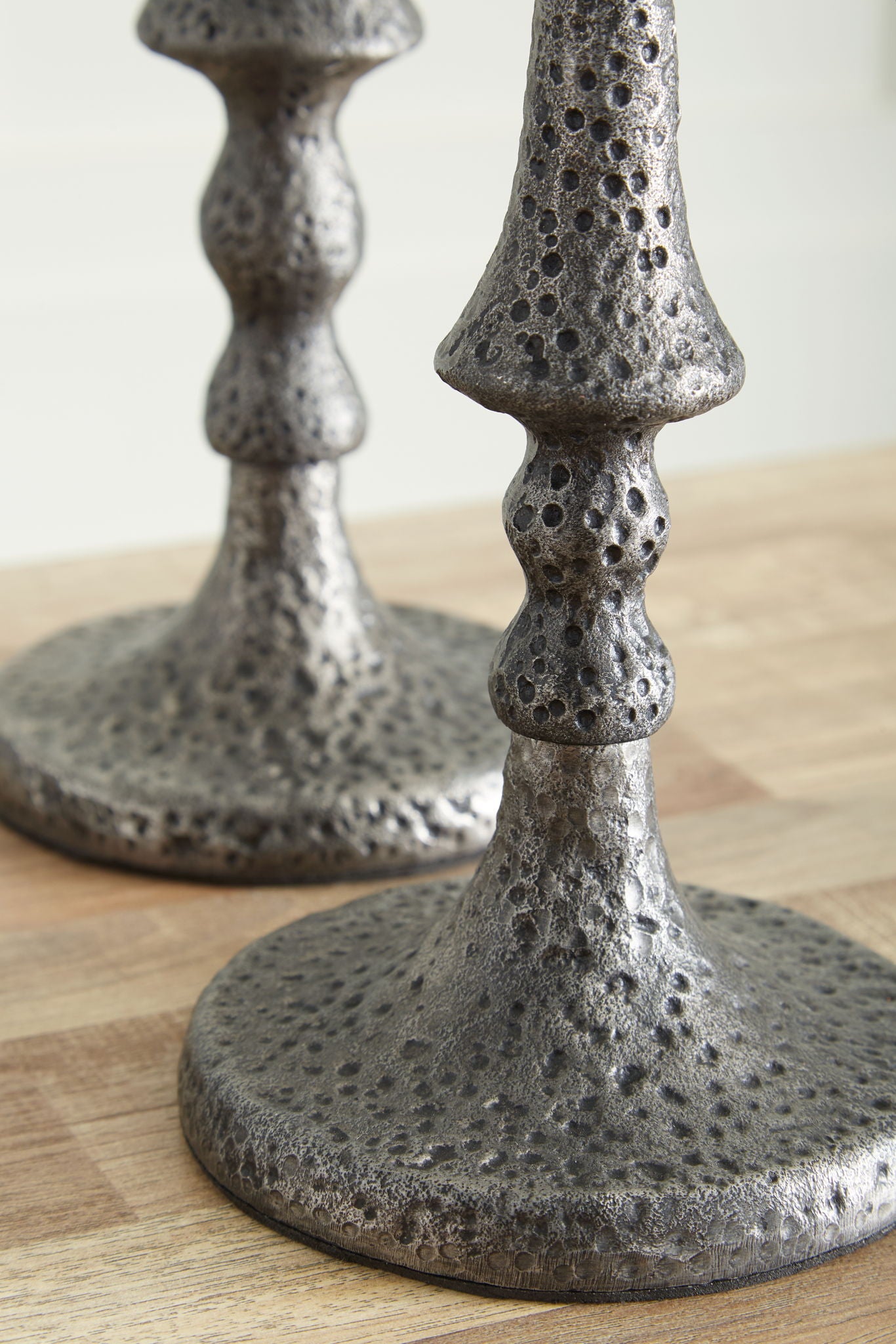 Eravell - Pewter Finish - Candle Holder Set (Set of 3) - Hornell Furniture Outlet