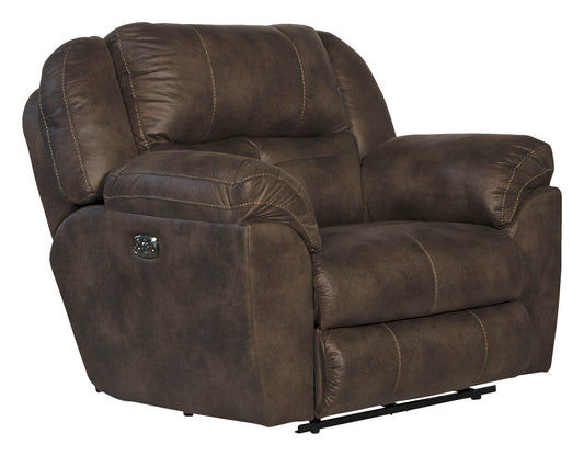 Ferrington - Power Lay Flat Recliner with Power Adjustable Headrest & Lumbar - Hornell Furniture Outlet