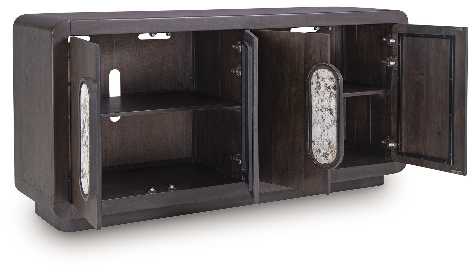 Elliston - Espresso Brown - Accent Cabinet - Hornell Furniture Outlet