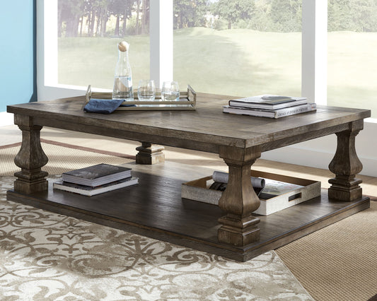 Johnelle - Rectangular Cocktail Table - Gray - Hornell Furniture Outlet