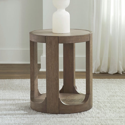 South Bend - Round Chairside Table - Brown - Hornell Furniture Outlet