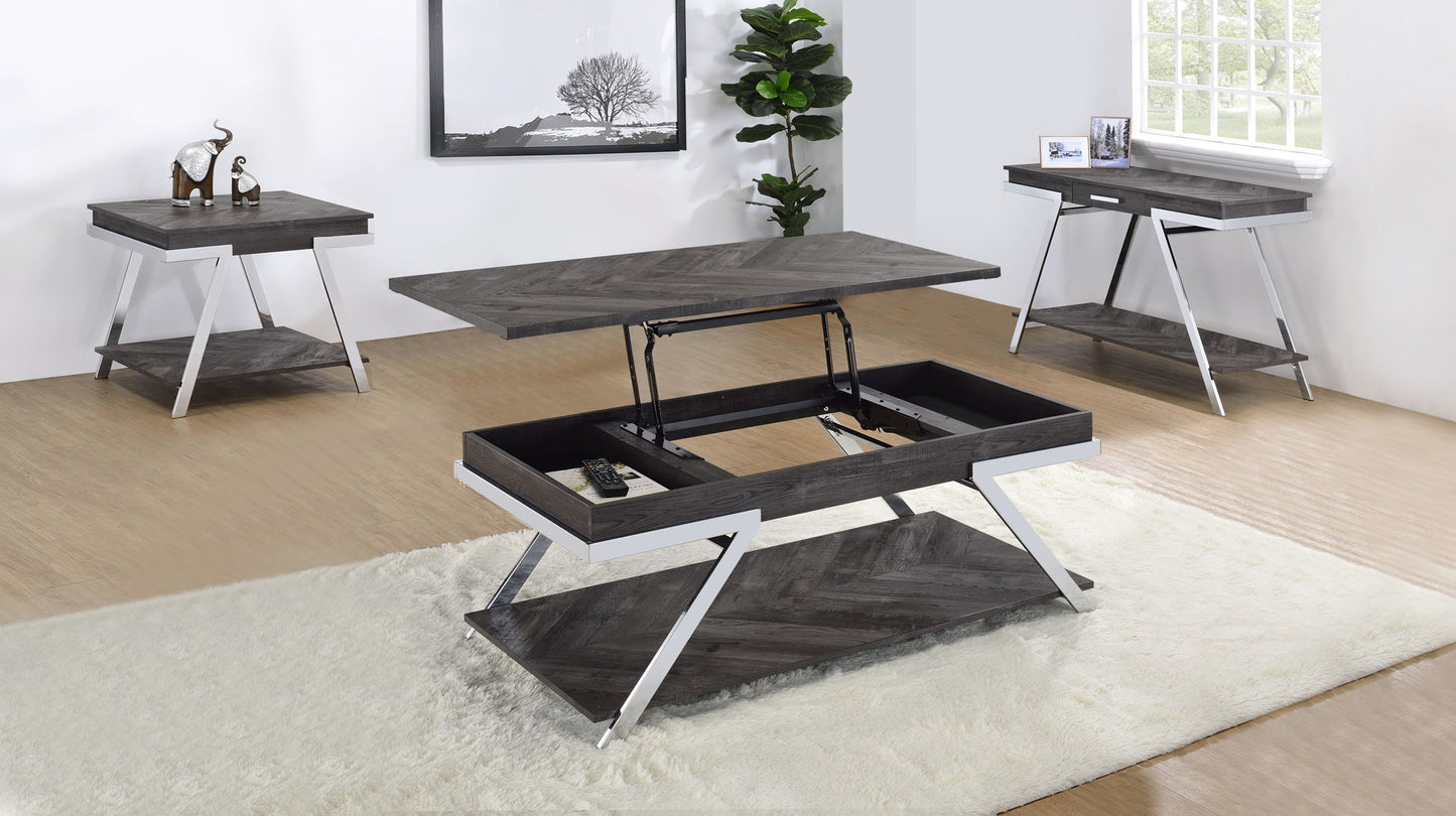 Roma - Lift Top Cocktail Table - Gray - Hornell Furniture Outlet