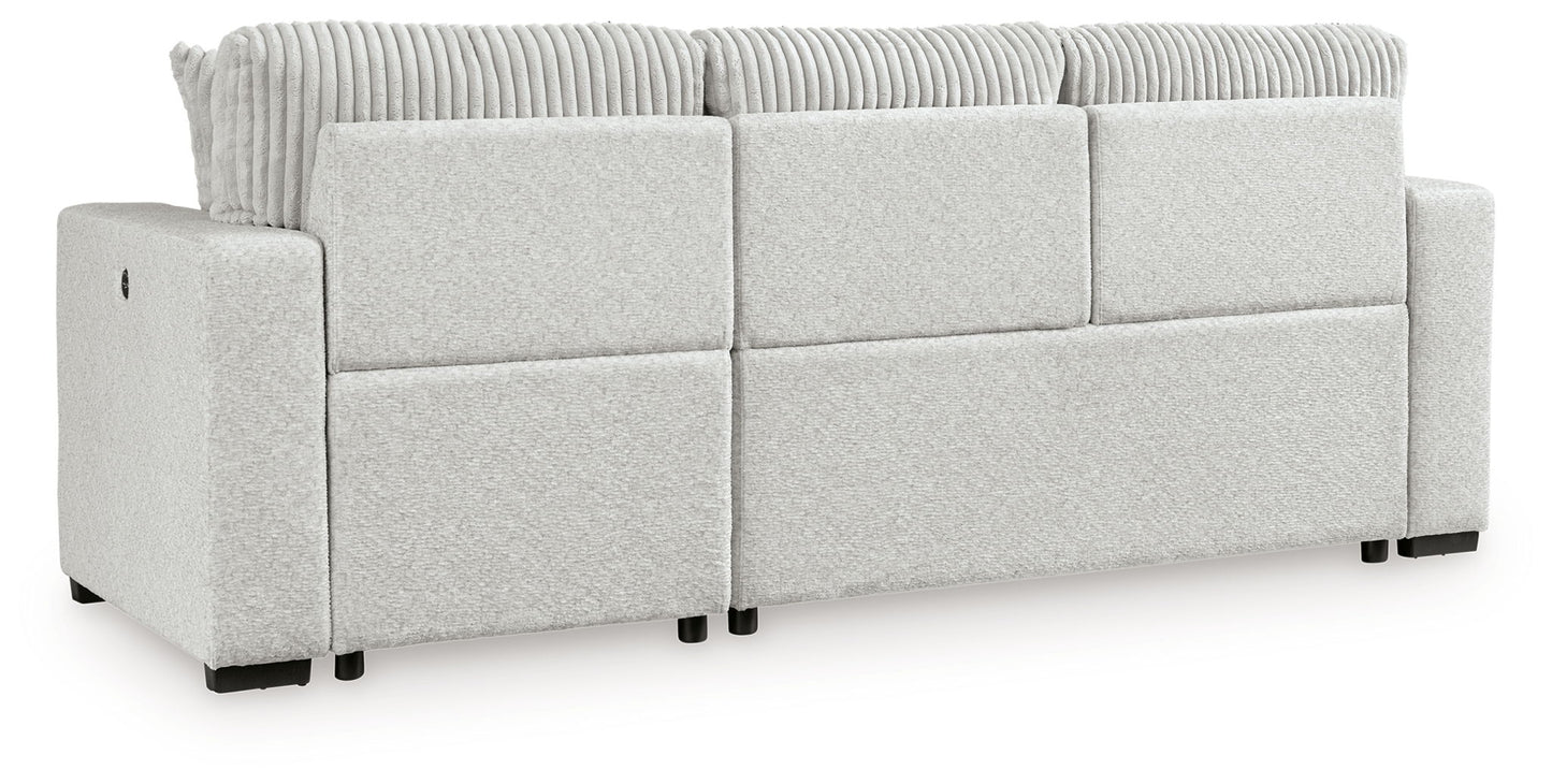 Wohlen - 2 - Piece Sectional With Pop Up Sleeper And LAF Corner Chaise - Alloy - Hornell Furniture Outlet