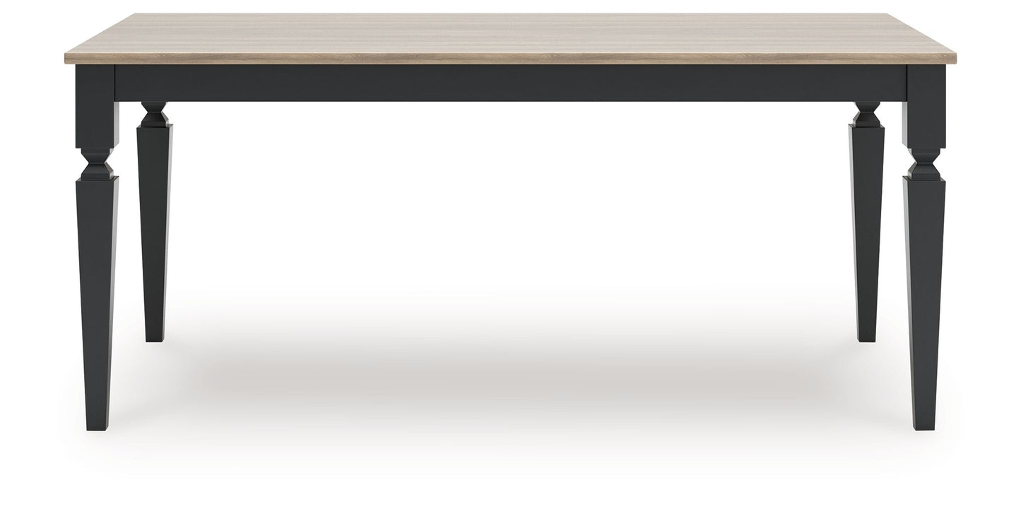 Brenkerton - Grayish Brown / Black - Rectangular Dining Room Table - Hornell Furniture Outlet