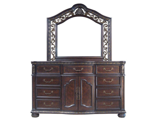 Monte Carlo - Dresser And Mirror - Dark Brown - Hornell Furniture Outlet
