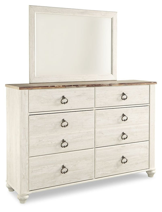 Willowton - Dresser, Mirror - Hornell Furniture Outlet